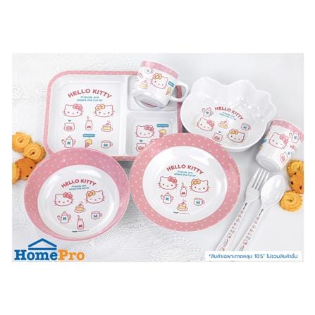 ถาดหลุมเมลามีน 10.5 นิ้ว SUPERWARE KITTY POP FACE_4