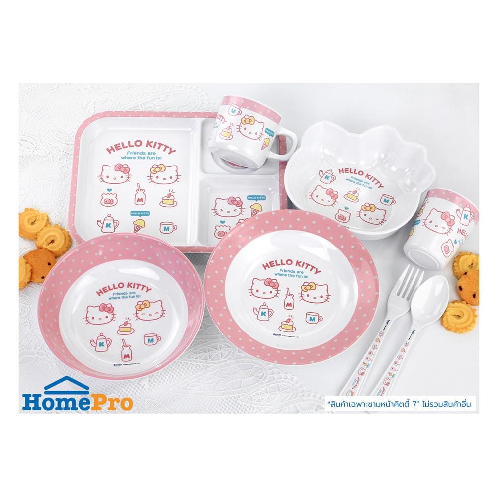 ชามหน้าคิตตี้เมลามีน 7 นิ้ว SUPERWARE KITTY POP FACE
