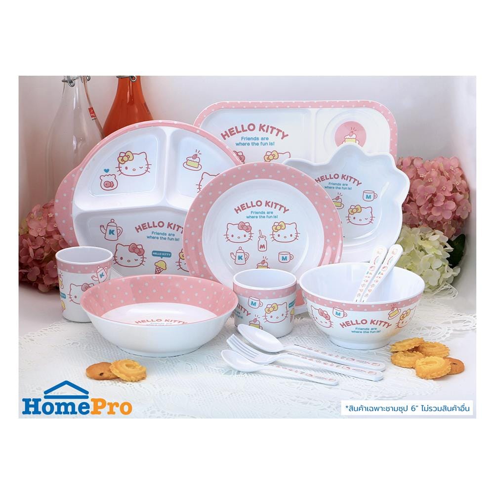 ชามซุปเมลามีน 6 นิ้ว SUPERWARE KITTY POP FACE