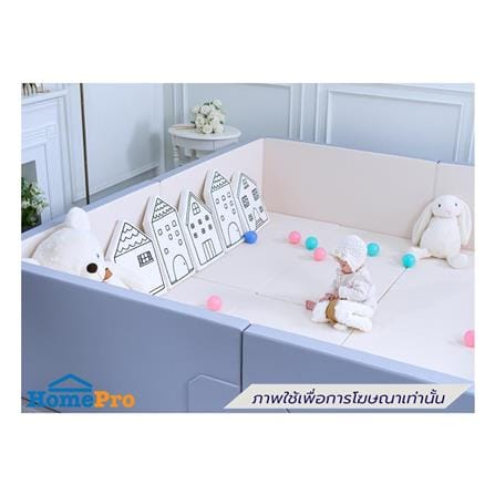 คอกกั้นเด็ก GEKO CLASSY SILICONE 6 ฟุต สี GRAY-WHITE_3