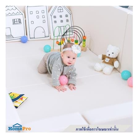 คอกกั้นเด็ก GEKO CLASSY SILICONE 3.5 ฟุต สี GRAY-WHITE_2