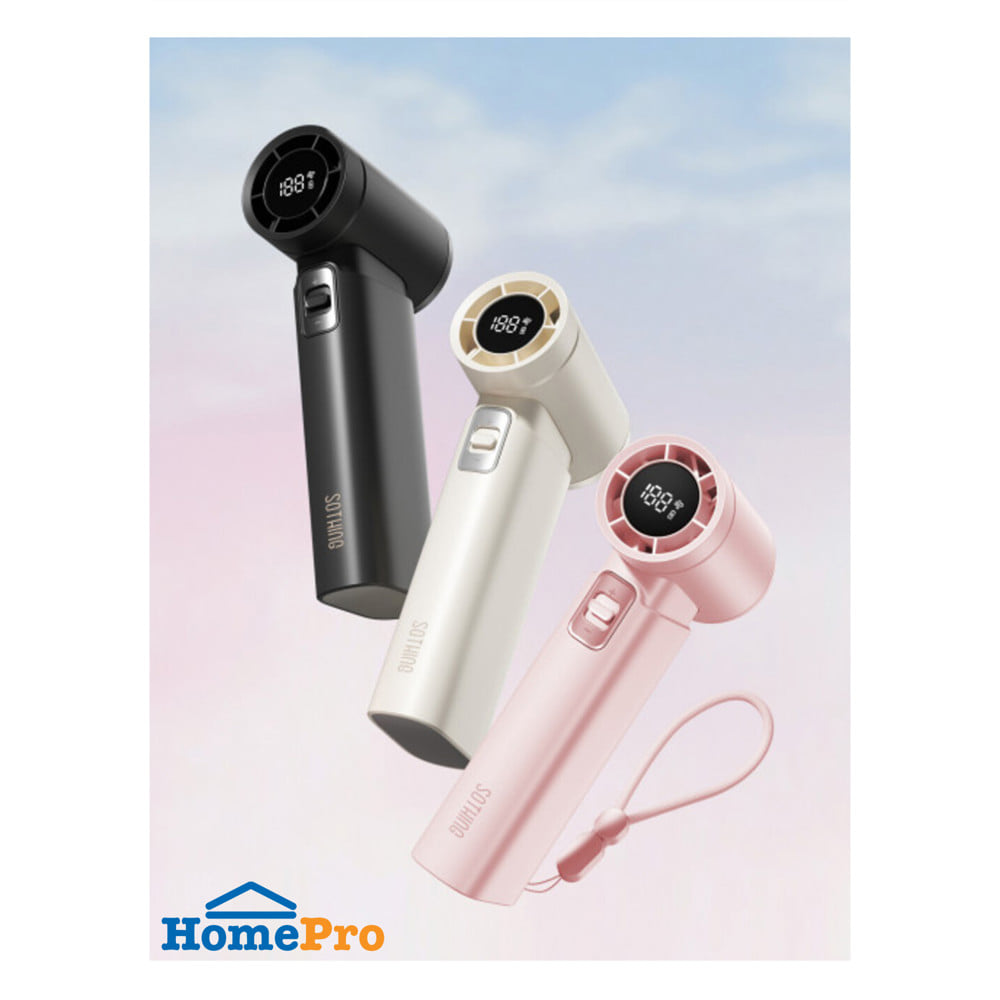 พัดลมพกพา 1 นิ้ว SOTHING HANDHELD ENGINE SLIM สีชมพู