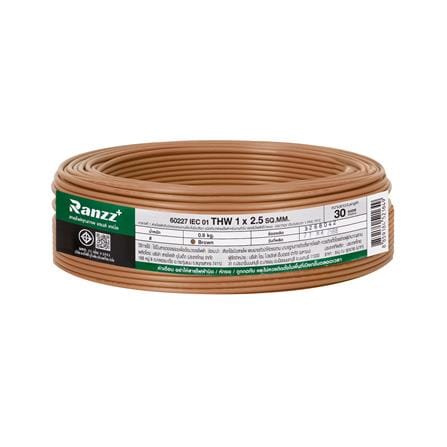 สายไฟ THW IEC01 RANZZ 1x2.5 ตร.มม. 30 ม. สีน้ำตาล_0