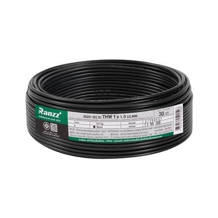 สายไฟ THW IEC01 RANZZ 1x1.5 ตร.มม. 30 ม. สีดำ_0