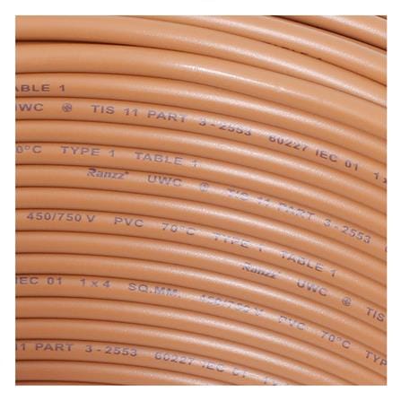 สายไฟ THW IEC01 RANZZ 1x4 ตร.มม. 100 ม. สีน้ำตาล_3