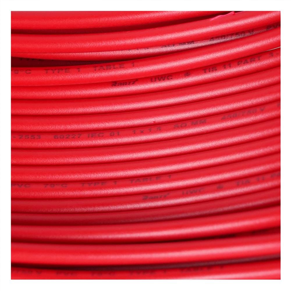สายไฟ THW IEC01 RANZZ 1x1.5 ตร.มม. 30 ม. สีแดง