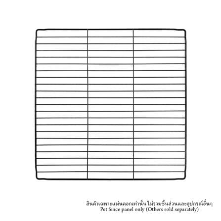 แผ่นคอกสัตว์เลี้ยง PETUS ซี่ห่าง 1.5 ซม. 35x35 ซม. สีดำ_0