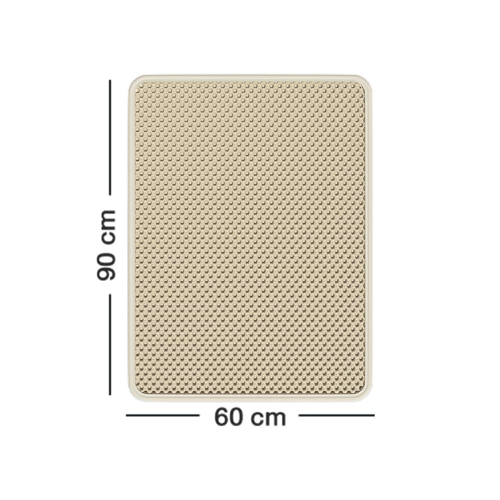 แผ่นดักทรายแมว PETUS 90x60 ซม. สีเบจ