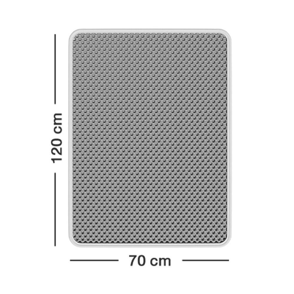 แผ่นดักทรายแมว PETUS 120x70 ซม. สีเทา