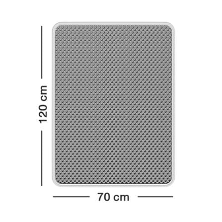 แผ่นดักทรายแมว PETUS 120x70 ซม. สีเทา_5