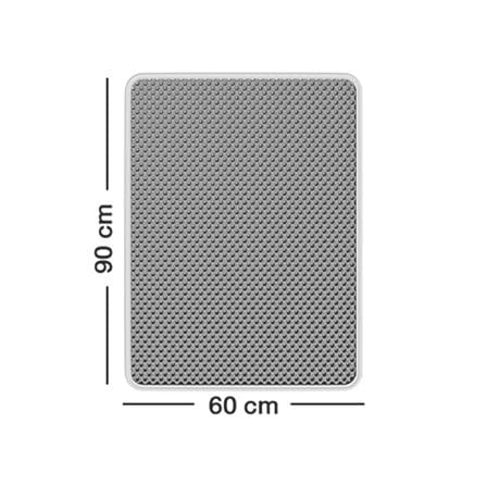 แผ่นดักทรายแมว PETUS 90x60 ซม. สีเทา_5