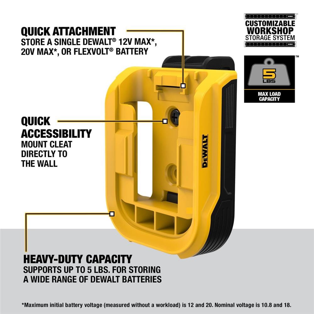 ที่เสียบแบตเตอรี่แบบเดี่ยว DEWALT DWST82820 สีเหลือง/ดำ