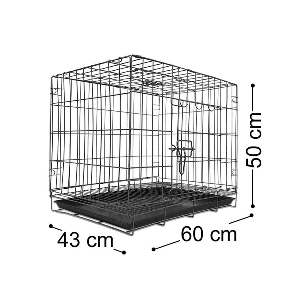กรงสัตว์เลี้ยงพับได้ PETUS 60X43 ซม. สีดำ