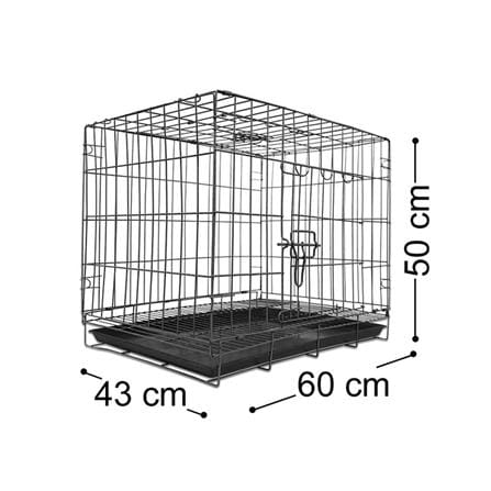 กรงสัตว์เลี้ยงพับได้ PETUS 60X43 ซม. สีดำ_3