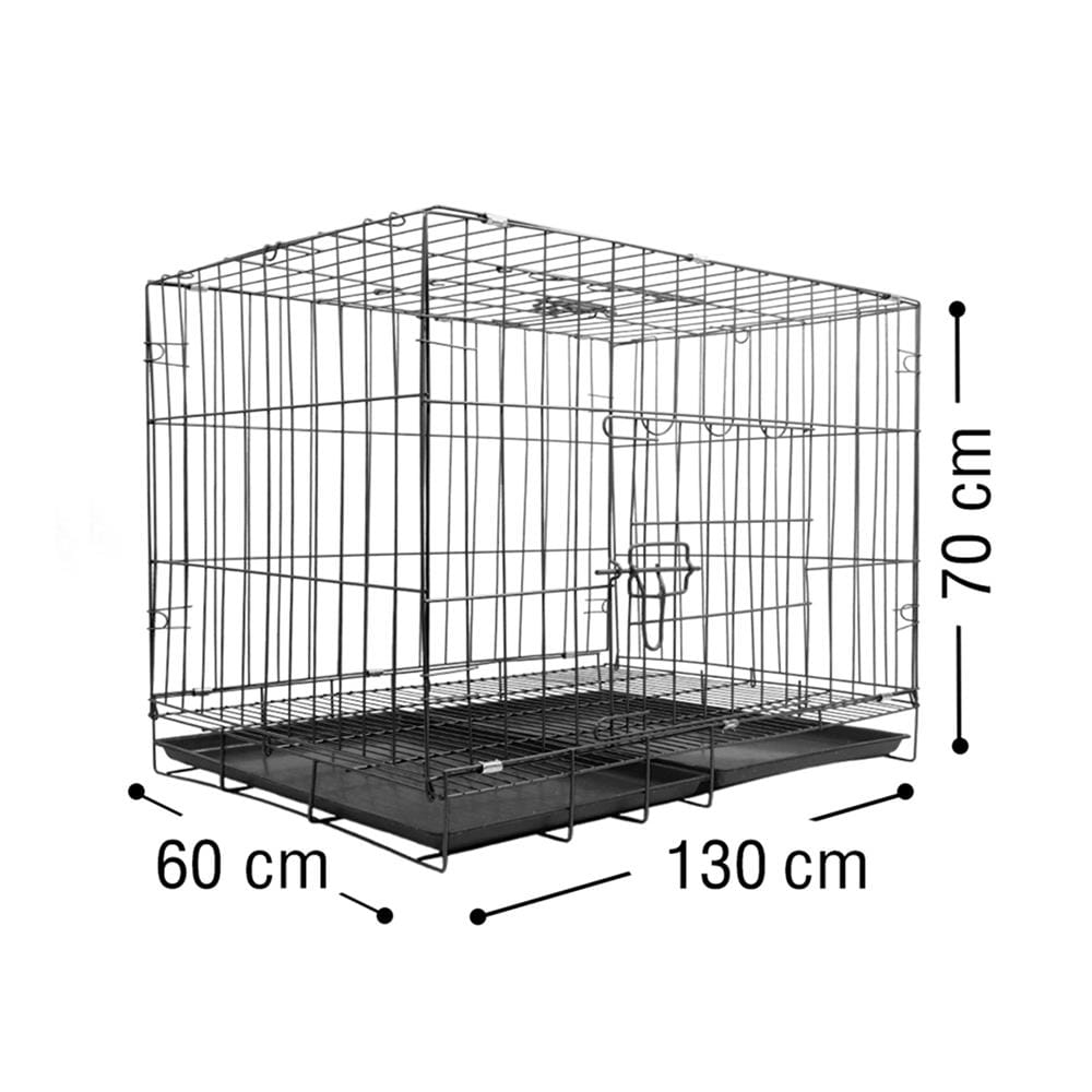 กรงสัตว์เลี้ยงพับได้ PETUS 130X60 ซม. สีดำ