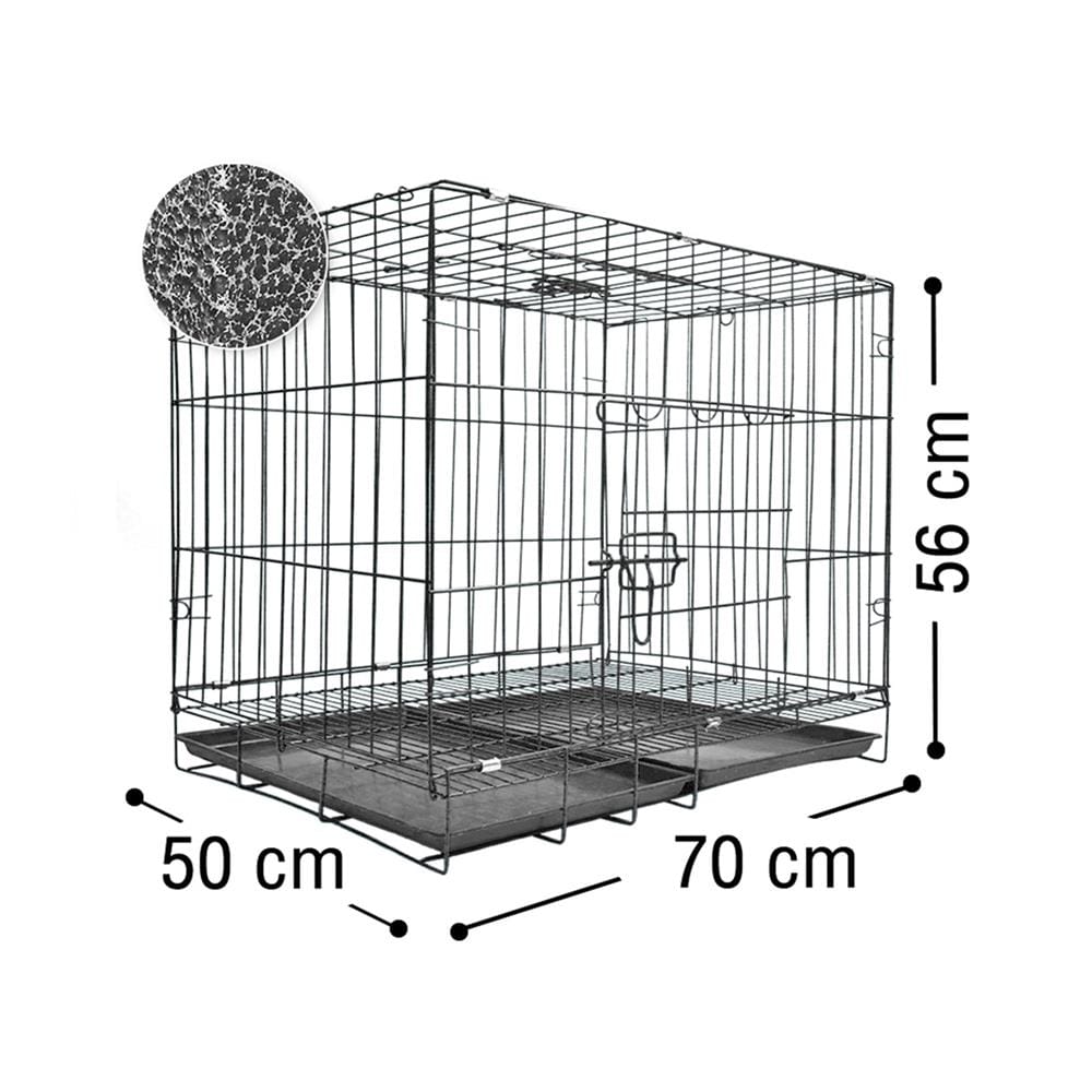กรงสัตว์เลี้ยงพับได้ PETUS 70X50 ซม. สีเทา