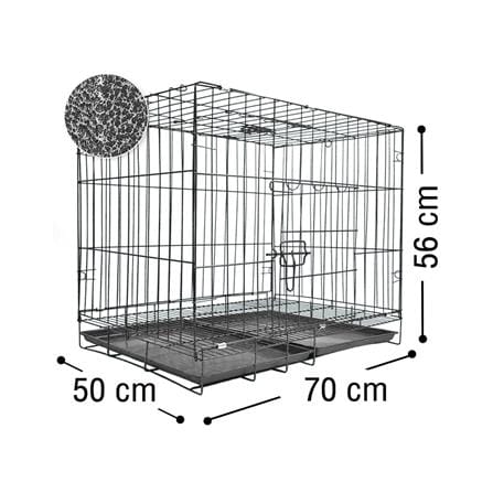 กรงสัตว์เลี้ยงพับได้ PETUS 70X50 ซม. สีเทา_3