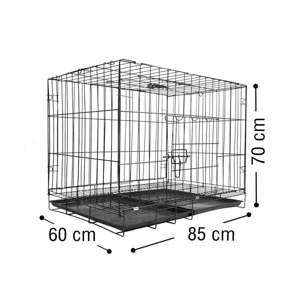 กรงสัตว์เลี้ยงพับได้ PETUS 85X60 ซม. สีดำ