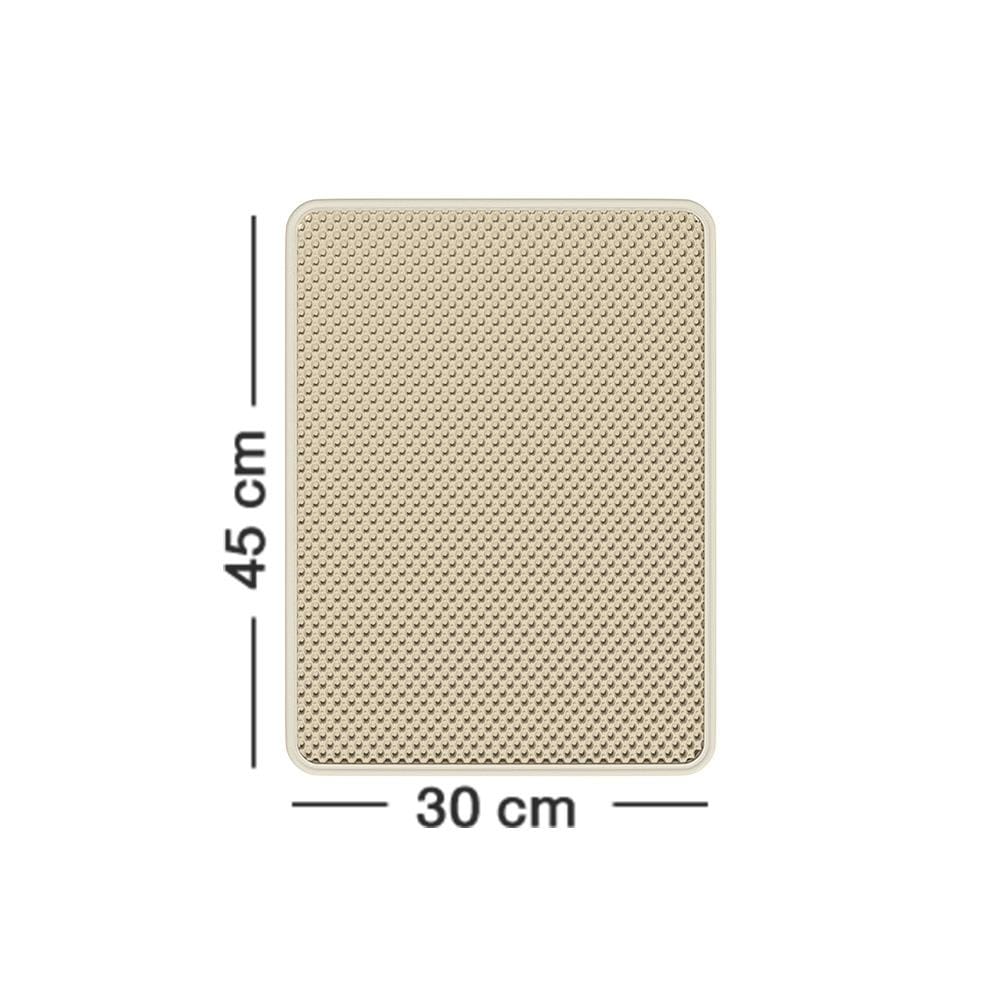 แผ่นดักทรายแมว PETUS 45x30 ซม. สีเบจ