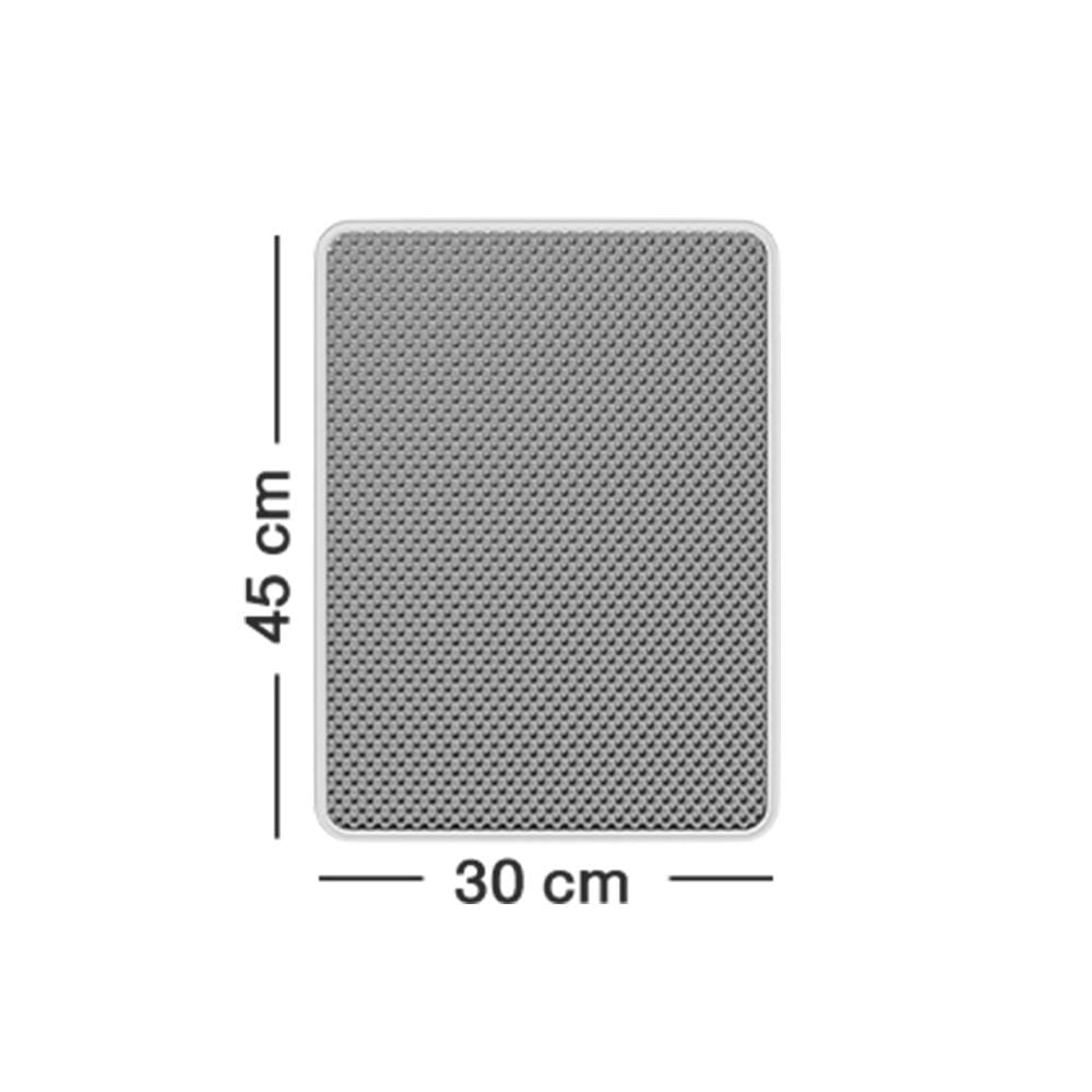 แผ่นดักทรายแมว PETUS 45x30 ซม. สีเทา