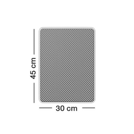 แผ่นดักทรายแมว PETUS 45x30 ซม. สีเทา_5