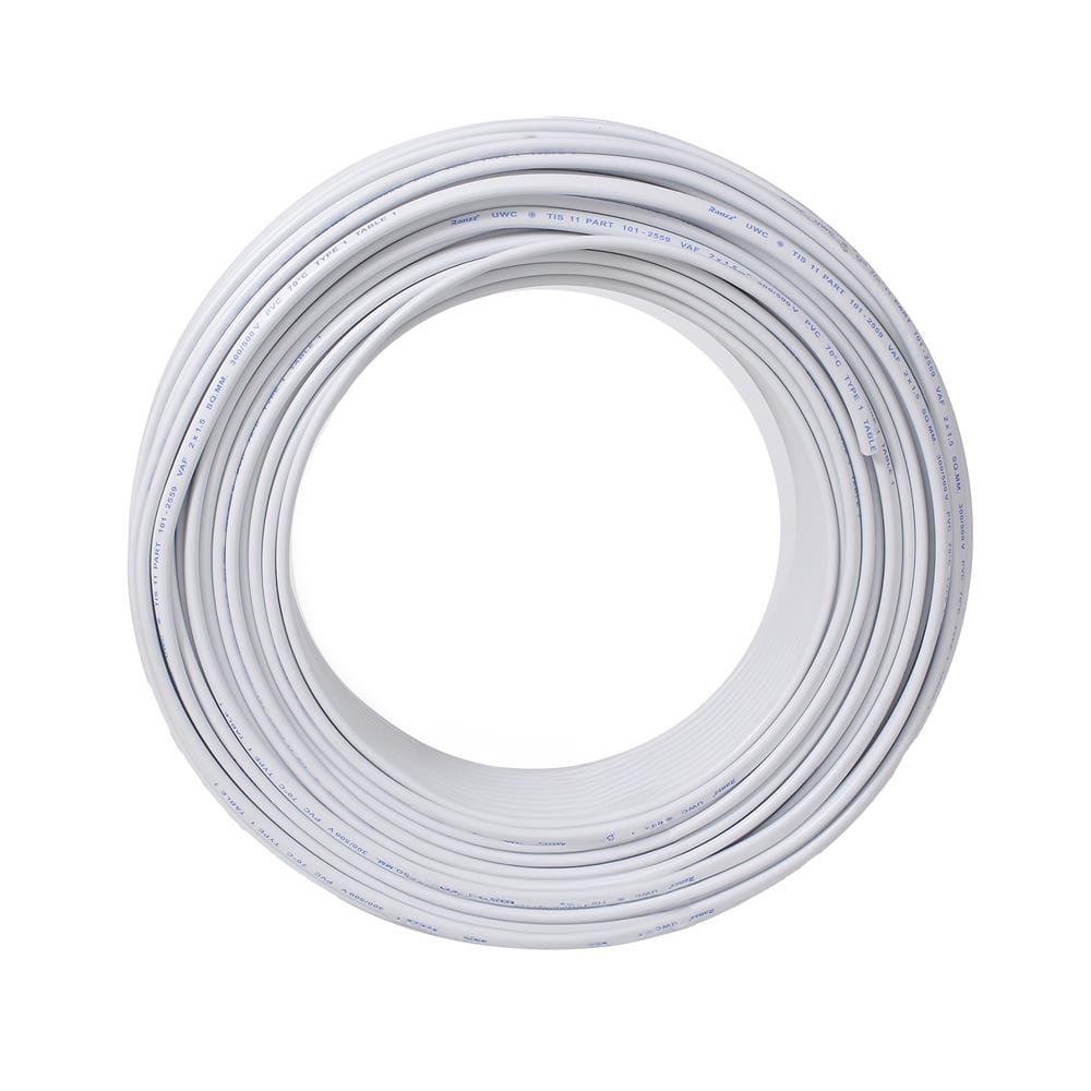 สายไฟ VAF RANZZ 2x1.5 ตร.ม. 100 ม. สีขาว