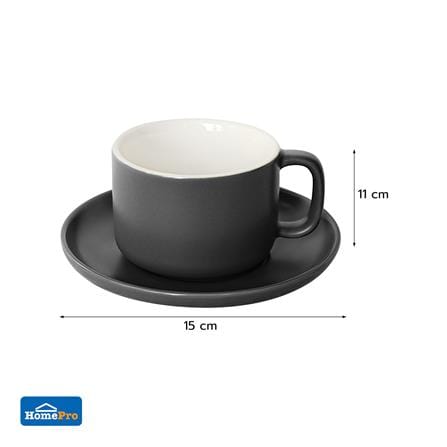 ชุดกาแฟ PORCELAIN 245 มล. KECH TWO TONE สีดำ_4