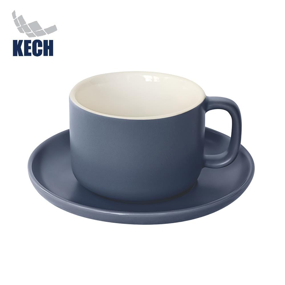 ชุดกาแฟ PORCELAIN 245 มล. KECH TWO TONE สีน้ำเงิน_1