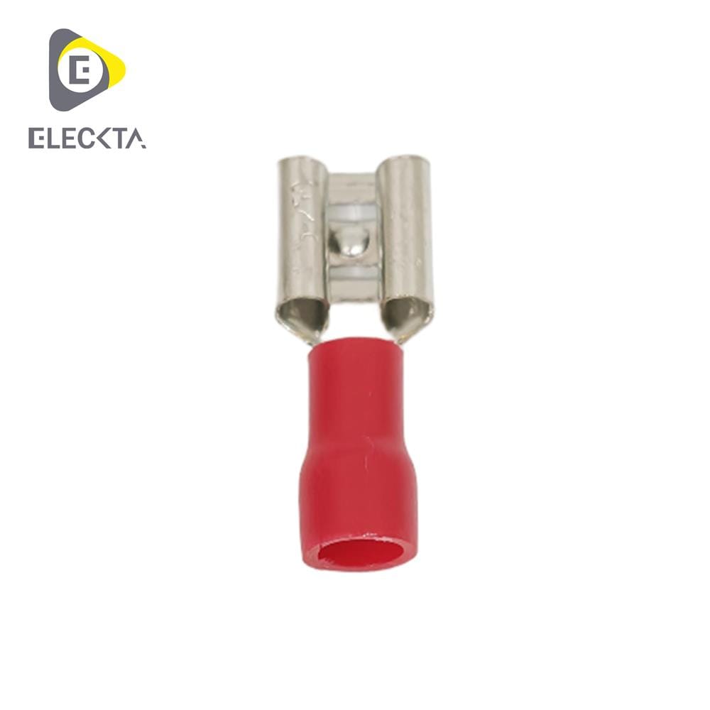หางปลาเสียบตัวเมีย ELECKTA 0.5-1.5 ตร.มม. สีแดง (แพ็ก 20 ชิ้น)