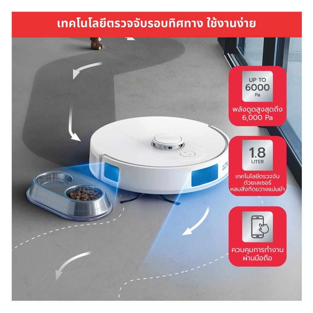 เครื่องดูดฝุ่นหุ่นยนต์ TEFAL RG9177WH