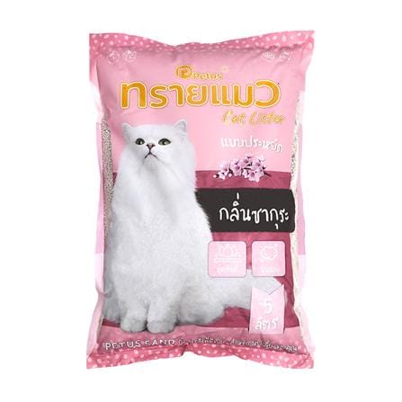 ทรายแมวเบนโทไนท์ PETUS กลิ่นซากุระ 5 ลิตร
