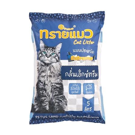 ทรายแมวเบนโทไนท์ PETUS กลิ่นเอ็กซ์ตรีม 5 ลิตร