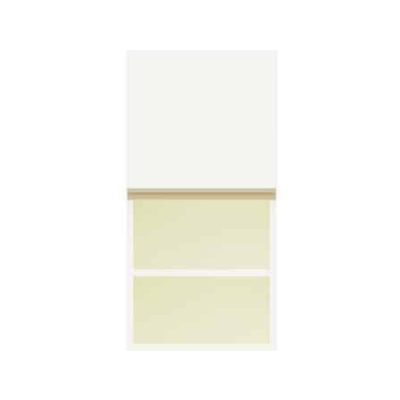 ตู้แขวนเดี่ยวเรียบช่องโล่ง S1 JUPITER JUVENTAS 40x80 ซม. สีขาว_0