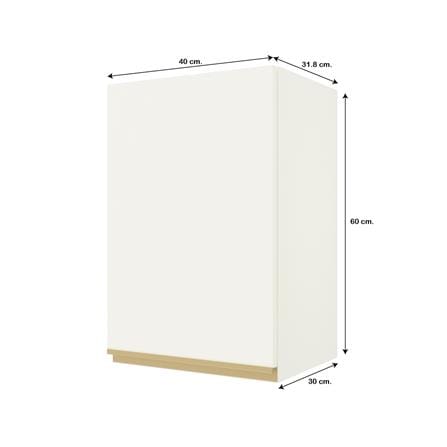 ตู้แขวนเดี่ยวเรียบ JUPITER JUVENTAS 40x60 ซม. สีขาว_4
