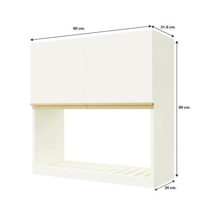 ตู้แขวนคว่ำจานเรียบ JUPITER JUVENTAS 80x80 ซม. สีขาว_4