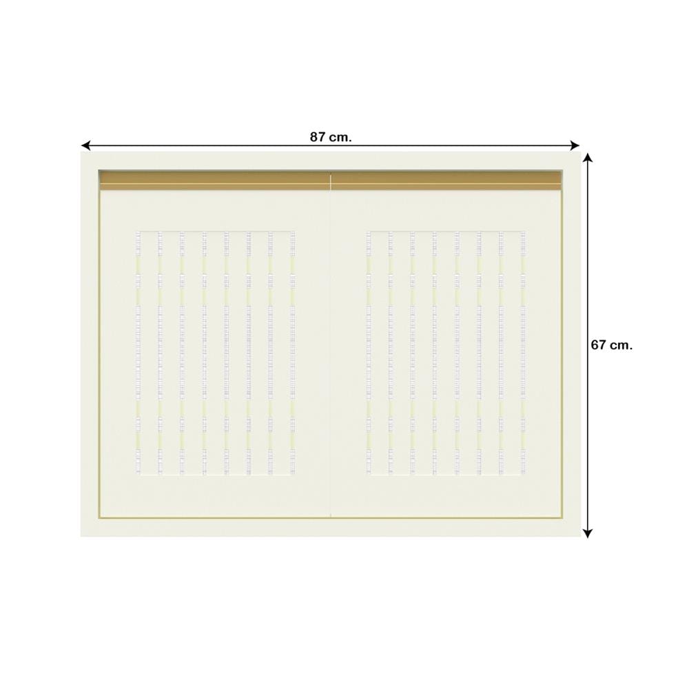 บานซิงค์คู่ระแนง JUPITER JUVENTAS 87x67 cm. สีขาว
