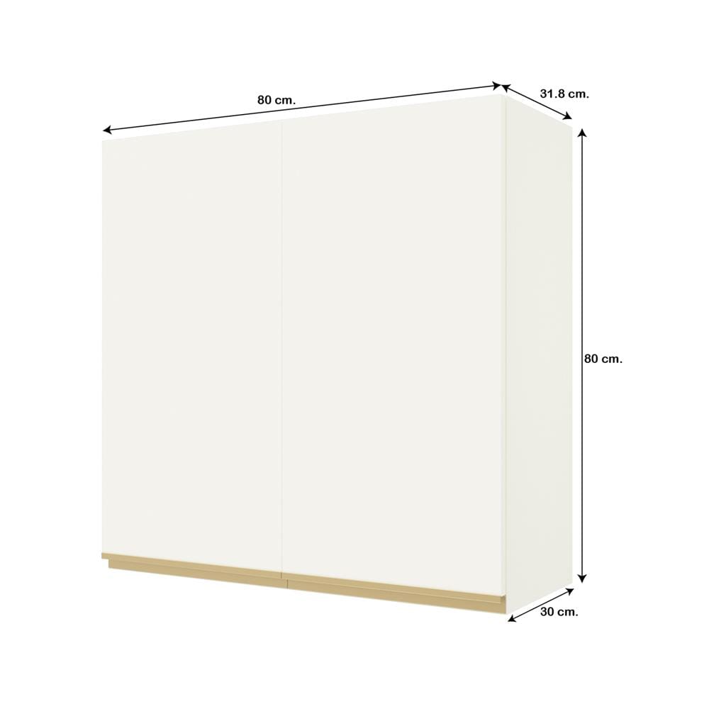 ตู้แขวนคู่เรียบ JUPITER JUNEVTAS 80x80 ซม. สีขาว