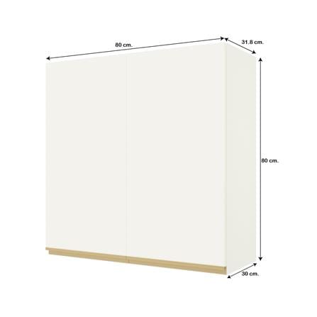 ตู้แขวนคู่เรียบ JUPITER JUNEVTAS 80x80 ซม. สีขาว_4