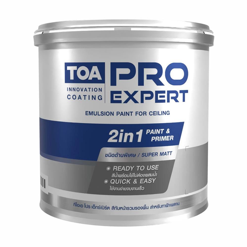 สีน้ำทาฝ้า ชนิดด้าน PRO EXPERT CEILING PM888 สีขาวอมเทา 1 แกลลอน