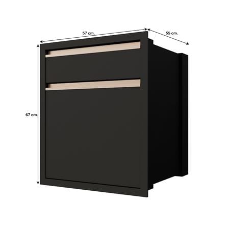 ตู้ลิ้นชัก JUPITER JUVENTAS 57x67 ซม. สีน้ำตาล_2