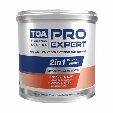 สีน้ำทาภายนอก ชนิดกึ่งเงา TOA PRO EXPERT BASE A สีขาว 1 แกลลอน_0