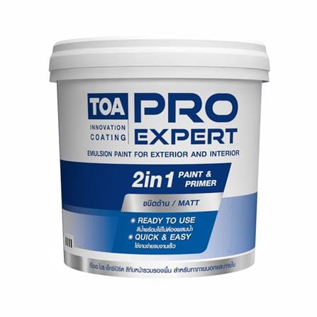 สีน้ำทาภายใน ชนิดด้าน TOA PRO EXPERT BASE A สีขาว 9 ลิตร