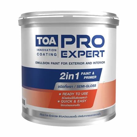 สีน้ำทาภายนอก ชนิดกึ่งเงา TOA PRO EXPERT BASE D สีขาว 1 แกลลอน_0