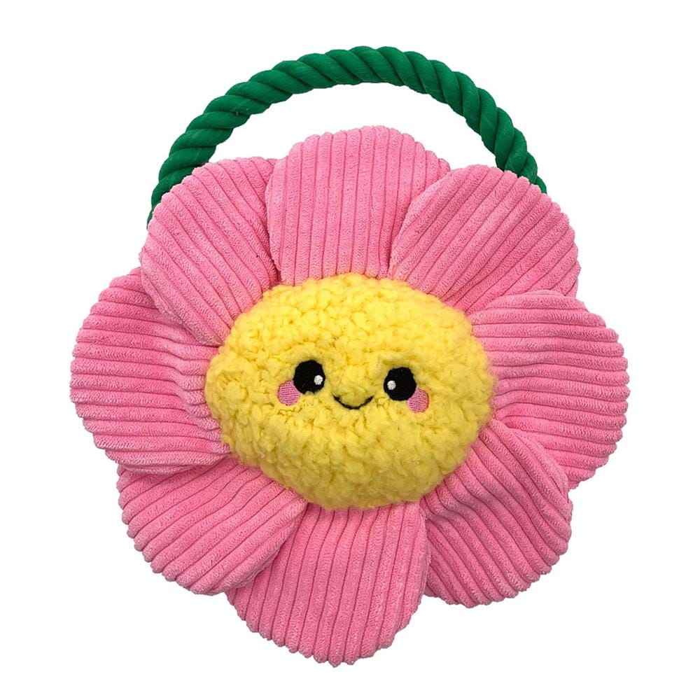 ของเล่นสุนัข FOFOS SPRING PLUSH ROPE PINK FLOWER