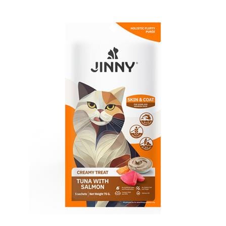 ขนมแมวเลีย JINNY CREAMY TREAT TUNA SALMON 75 ก._0