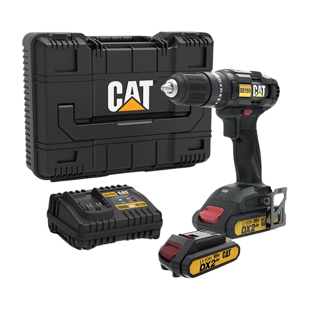 สว่านกระแทกไร้สาย (พร้อมแบตเตอรี่) CAT DX155 18 โวลต์