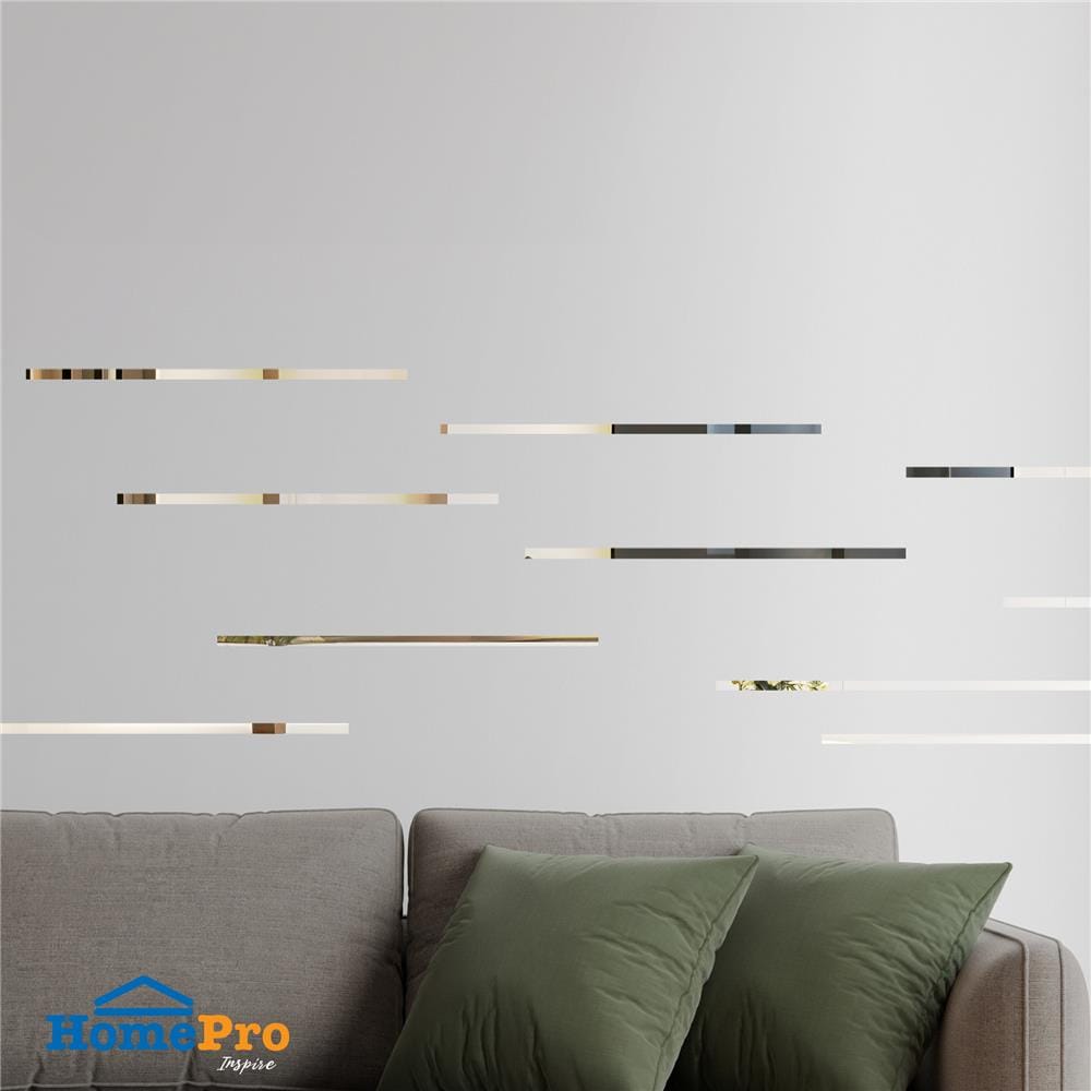 สติ๊กเกอร์ DIY HOME LIVING STYLE AC 1x50 ซม. สีเงิน (แพ็ก 10 ชิ้น)