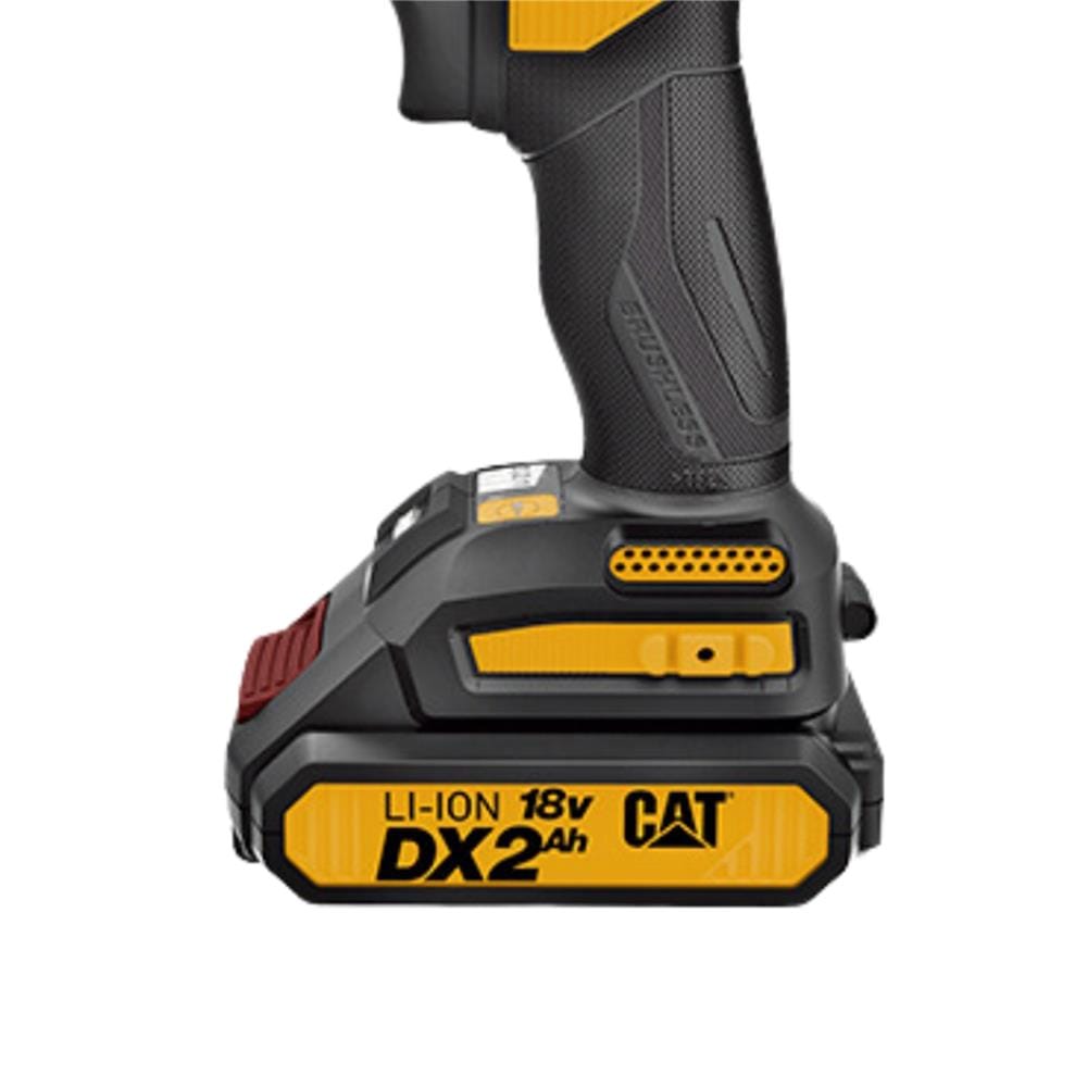 สว่านไร้สาย (พร้อมแบตเตอรี่) CAT DX71 18 โวลต์