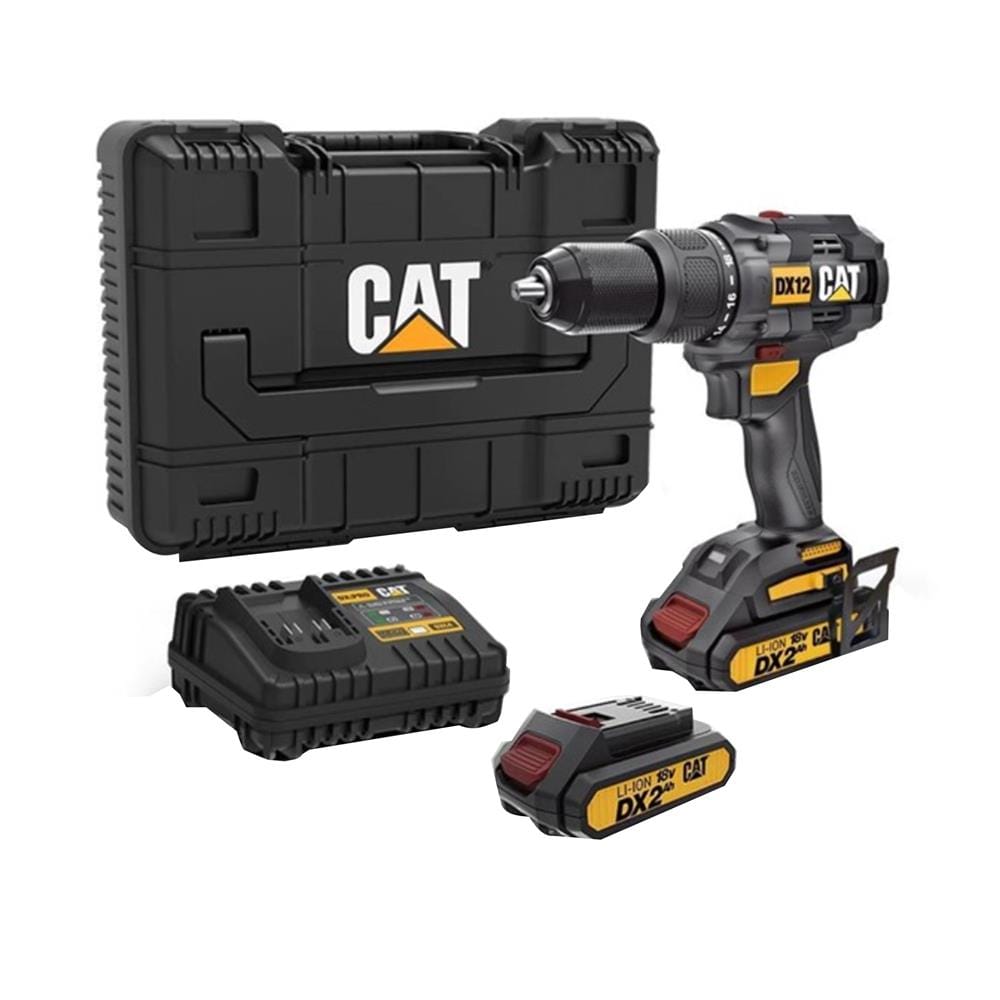 สว่านกระแทกไร้สาย (พร้อมแบตเตอรี่) CAT DX12 18 โวลต์