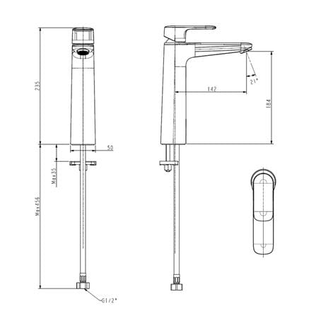 ก๊อกอ่างล้างหน้าเดี่ยวเคาน์เตอร์ AMERICAN STANDARD A-1M07-110_1